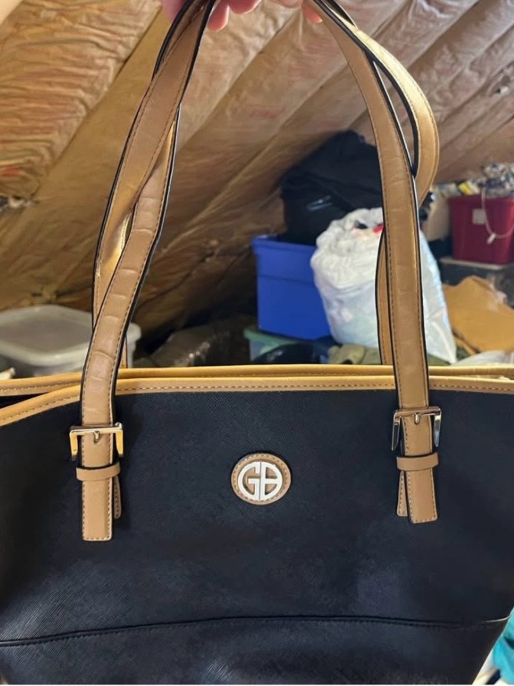 Black and Tan Tote Bag
